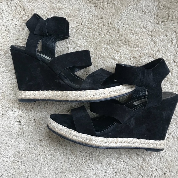 Balenciaga Black suede espadrilles wedges 37 - Picture 2 of 8